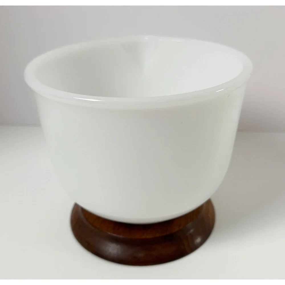 Vintage Glasbake Sunbeam White Milk Glass‎ Mixer Bowl 20CJ Made USA
